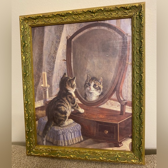 Collectable Frames, "Who's The Fairest of Them All" Cat Picture Frame Home Decor - Picture 5 of 8